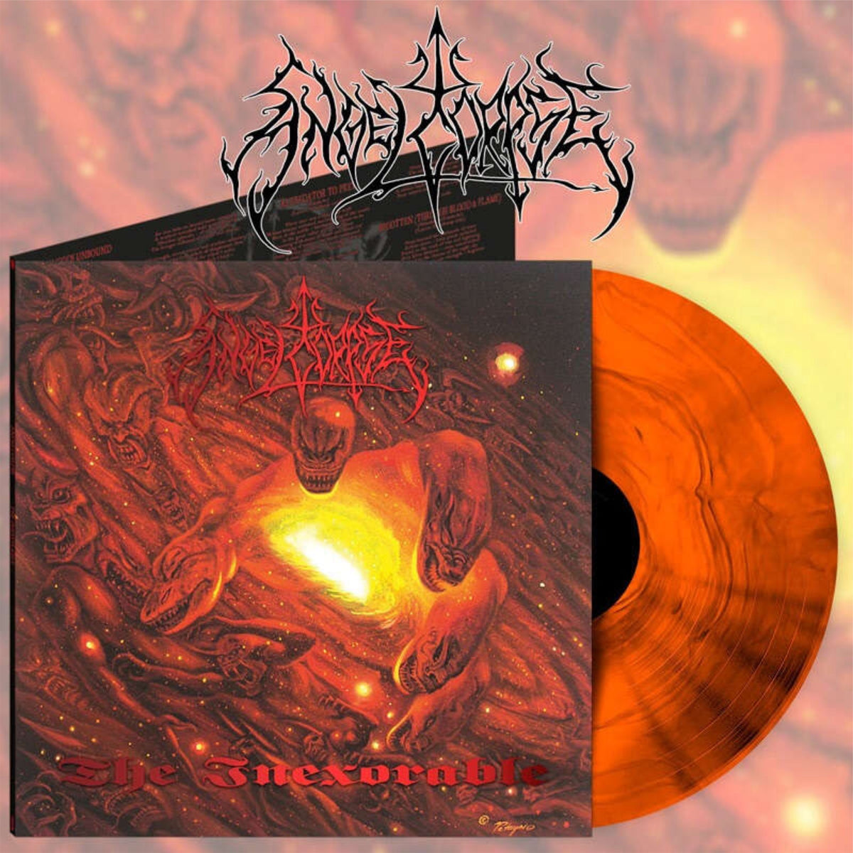 ‘Angelcorpse’ - The Inexoable LP (Orange Marble Vinyl)