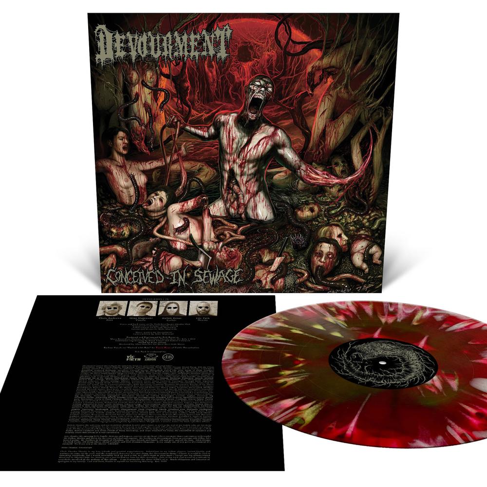 ‘Devourment’ - Conceived In Sewage LP (Red/White Splatter Vinyl)