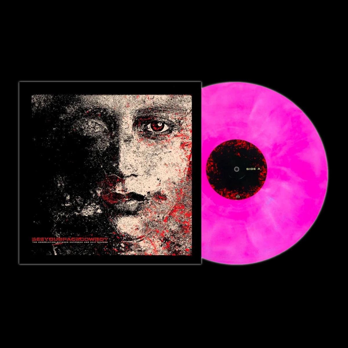 ‘SeeYouSpaceCowboy’ - The Correlation Between Entrance And Exit Wounds LP (Neon Magenta, White & Cyan Blue Vinyl)