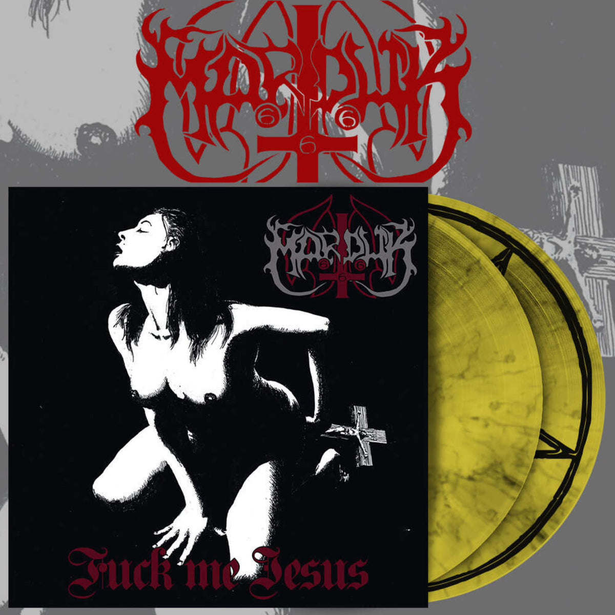 ‘Marduk’ - Fuck Me Jesus LP (Marble Yellow/Black Vinyl)