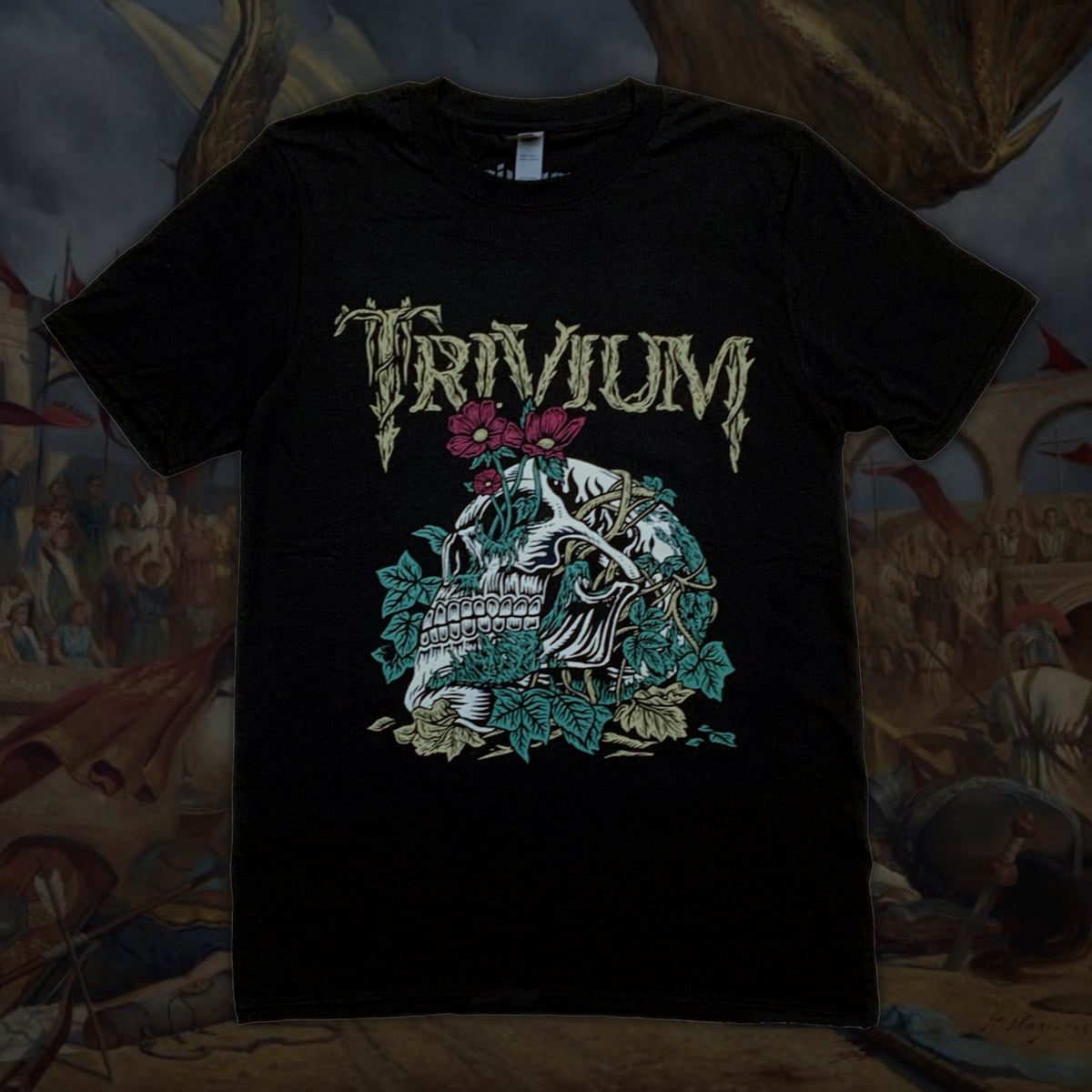 ‘Trivium’ - Skelly Flower T-Shirt